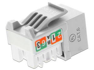 Módulo de Red Sin Blindaje Nexxt Solutions Keystone Jack Cat6 Tipo 110 Blanco AW121NXT27 - NEXXT