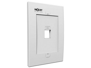 Placa de Pared Nexxt AW161NXT01, 1 Salida RJ-45 tipo keystone, Policarbonato, Color Blanco.
