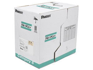 Bobina de Cable Panduit UTP NetKey, 305 m, Cobre, Categoría 6 (24 AWG), 1000 Mbps, PVC (CM), 4 Pares, Color Azul
