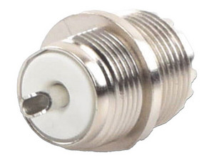 Conector UHF Hembra RF Industries RFU-523 en Línea (SO-239), Montaje Frontal en D Plano.