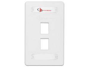 Placa de Pared Modular Siemon 10GMX-FPS02-02 de 2 Salidas Cat6A, Color Blanco.