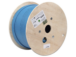Bobina de Cable Blindado SIEMON 9A6R4-A5, F/UTP de 4 Pares, Z-MAX, Cat6A, Soporte de Aplicaciones 10GBase-T, CMR (Riser), Color Azul, 305m.