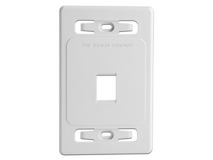 Placa de pared modular MAX, de 1 salida, color blanco.