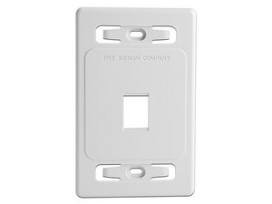 Placa de pared modular MAX, de 1 salida, color blanco, bulk.