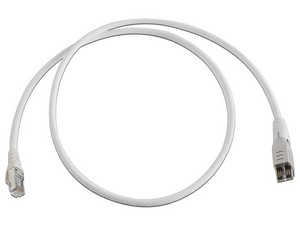 Cable de red SIEMON T4A-S01M-B02L, Patch Cord RJ-45 a TERA Cat6A de 4 pares y conector modular, LS0H, Color Marfil, 1m.
