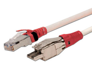 Cable de red SIEMON T4A-S03M-B02L, Patch Cord TERA Cat6A 1/10G Ethernet, 4 pares y conector modular, LS0H, Color Marfil, 3m.