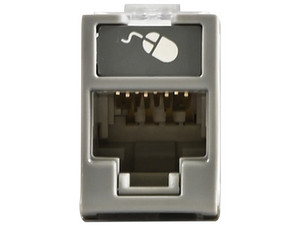 Jack Siemon UltraMAX Cat6, UTP, Montaje híbrido en Placa de Pared, Punch Down, Color Gris.