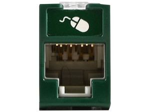 Jack Siemon UltraMAX Cat6, UTP, Montaje híbrido en Placa de Pared, Color Verde.