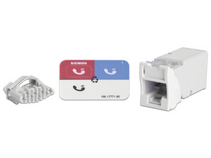 Jack RJ-45 Siemon Z6A-02 Cat6A, Montaje híbrido en Placa de Pared. Color Blanco.