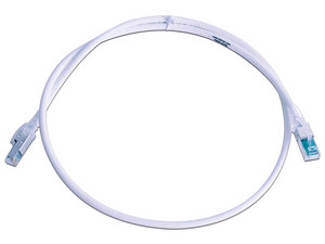Cable de red SIEMON ZM6A-S03-02B, Patch Cord Z-MAX Cat6A S/FTP, CM/LS0H, 3ft, Color Blanco, Versión Bulk (Sin Empaque Individual).