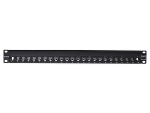 Panel de Parcheo UTP Z-MAX Simeon ZS-PNL-24E de 24 Puertos, Diseño Plano, 1UR. Color Negro