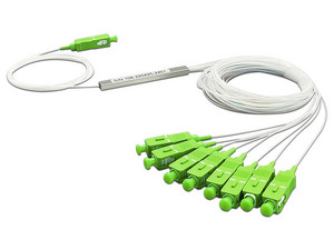 Splitter tipo PLC, 1 x 8, conectores SC/APC.