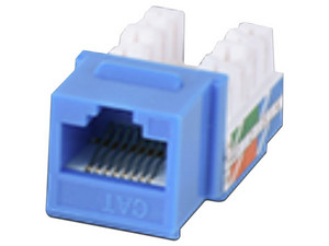 Modulo Jack Keystone TVC M265C5B RJ45, de 8 Hilos, Cat5e, Color Azul.