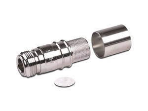 Conector N Hembra Plegable Times Microwave EZ-600-NF-X con Pin Cautivo, para cable LMR600.