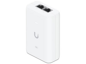 Inyector PoE Ubiquiti U-PoE+ de 48 VDC 0.65A, Hasta 30W, Color Blanco.