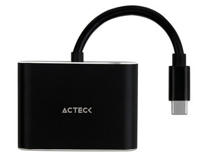Adaptador Acteck USB-C a HDMI y VGA, 4K.