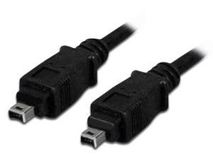 Cable Firewire Brobotix 3.0 m de 4 pines Macho a Macho. Color Negro.