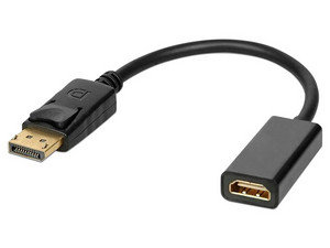 Adaptador BRobotix de DisplayPort a HDMI (M-H). Color Negro.