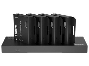 Divisor Splitter HDMI de 1 Entrada y 4 Salidas EPCOM EPC-SPB12E70, Resolución Ultra HD 4K, Hasta 70m en 1080P, De HDMI A RJ-45 Cat6. Color Negro.