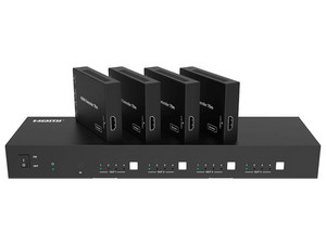 Extensor HDMI EPCOM EPP-MXB44D70M,  hasta 70 metros vía cable CAT6, Compatible con HDR10, HDR10+. Color Negro.