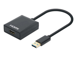 Convertidor Manhattan de USB A 3.2 a HDMI 1.4 (M-H).