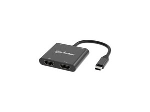 Convertidor Manhattan USB-C a HDMI 2 puertos 4K