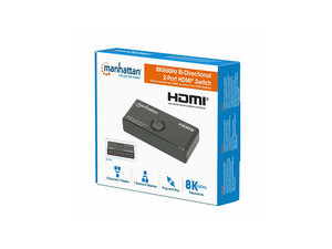 Switch HDMI MANHATTAN 207997, 3 Puertos HDMI Hembra. Color Negro.