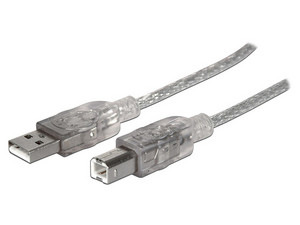 Cable Manhattan USB 2.0 A macho/ B macho de 3 Mts. para Impresora y Escáner