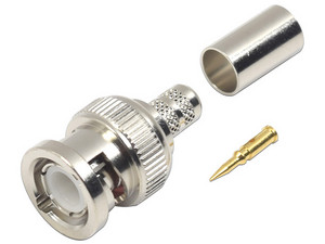 Conector RF Industries BNC macho de anillo para cables RG-8/X, LMR-240.