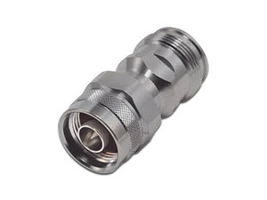 Adaptador en Línea RF-Industries RFD-43F-NM de Conector 4.3-10 Hembra a N Macho, Bronce Blanco, Plata, Teflón.