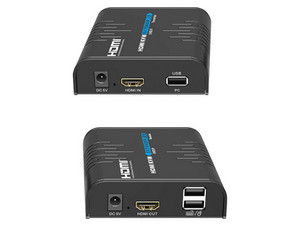 Extensor HDMI sobre Cable UTP Saxxon LKV373KVM-5.0, Incluye Transmisor y Receptor, 1080P, Distancia Máxima 120m, Cat5e/6, 2 puertos para Teclado y Ratón.