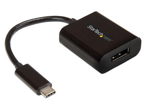 Convertidor de video, USB-C a DisplayPort. Color Negro.
