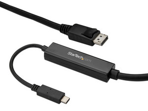 Cable Adaptador de 3m USB-C a DisplayPort, 4K 60Hz, Color Negro.