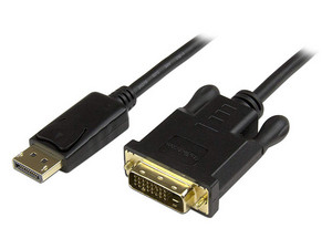 Cable Adaptador de Video DisplayPort a DVI, 0.9 m. Color negro.