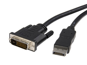 Cable de Video StarTech de DisplayPort (20 pin) Macho a DVI-D (25 pin) Macho, 3m.