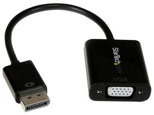 Adaptador de Vídeo Startech de DisplayPort a VGA (M-H), 10cm. Color Negro.