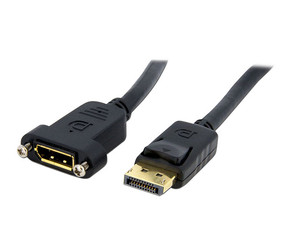 Cable DisplayPort para Montaje en Panel de Hembra a Macho, 91 cm.