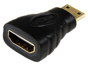 Adaptador StarTech de HDMI 1.4 (H) a Mini HDMI (M).