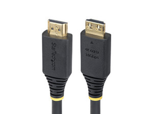 Cable de Video StarTech HDMI 2.0 (Macho-Macho) de 2.4m, Enchapado en Oro, 4K 60Hz, Color Negro.