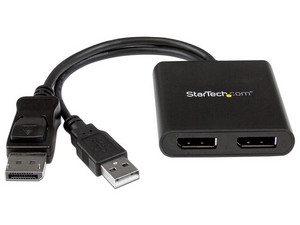 Splitter Divisor de Video StarTech, de DisplayPort (M) a 2 puertos DisplayPort (H)