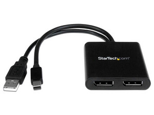 Splitter multiplicador de Mini DP a 2 puertos DisplayPort.