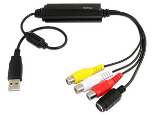 Cable Conversor de Análogo a Digital StarTech, Conector USB A (M) a 2 x Audio RCA (H), 1 x S-Video (H), 1 x Video (H).