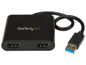 Adaptador de Video Externo USB 3.0 a 2 Puertos HDMI 4K