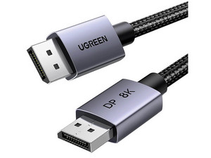 Cable DisplayPort 1.4 UGREEN 25906: Resolución 8K a 60Hz de 3m, Carcasa de Aluminio.