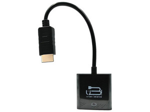 Adaptador de Video Urban Balance, HDMI 1.4 (M) a VGA (H), Color Negro.