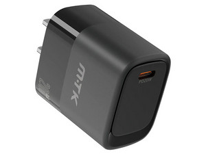 Cargador de Pared MTK 0054782 de 20W, Incluye cable USB Tipo C. Color Negro.