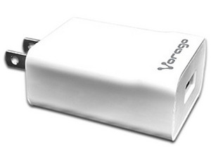 Cargador de pared Vorago AU-302-WH de carga rápida con USB. Color Blanco.