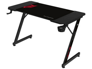 Escritorio Gamer Balam Rush Olympus Spot MRX4000, Estructura Z, Soporta hasta 100kg, Porta vasos, Color Negro.