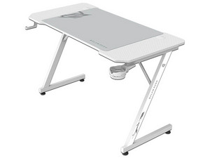 Escritorio Gamer Balam Rush Olympus Spot MRX4000, Estructura Z, Soporta hasta 100kg, Porta vasos, Color Blanco.