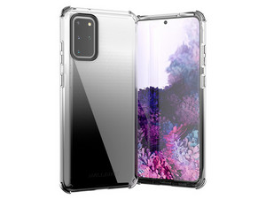 Funda Ballistic Jewel Spark para Samsung Galaxy S20+. Uso rudo. Color Negro Semitransparente.